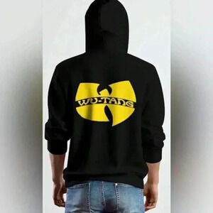 Wutang “protect ya neck” vintage black long sleeve unisex  lightweight hoodie S